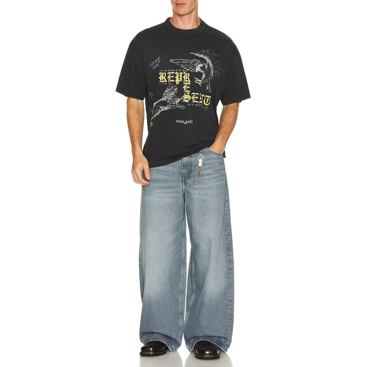 Represent Enemy Tee Washed Black - Im Your Wardrobe