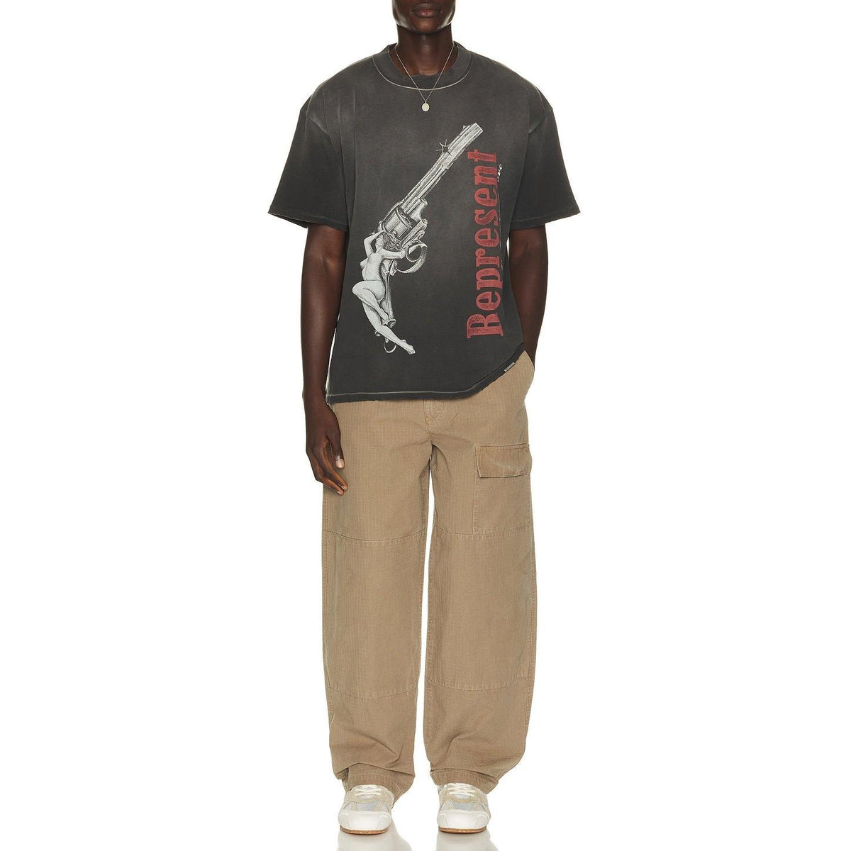 Represent Loaded With Love Tee Stained Black - Im Your Wardrobe