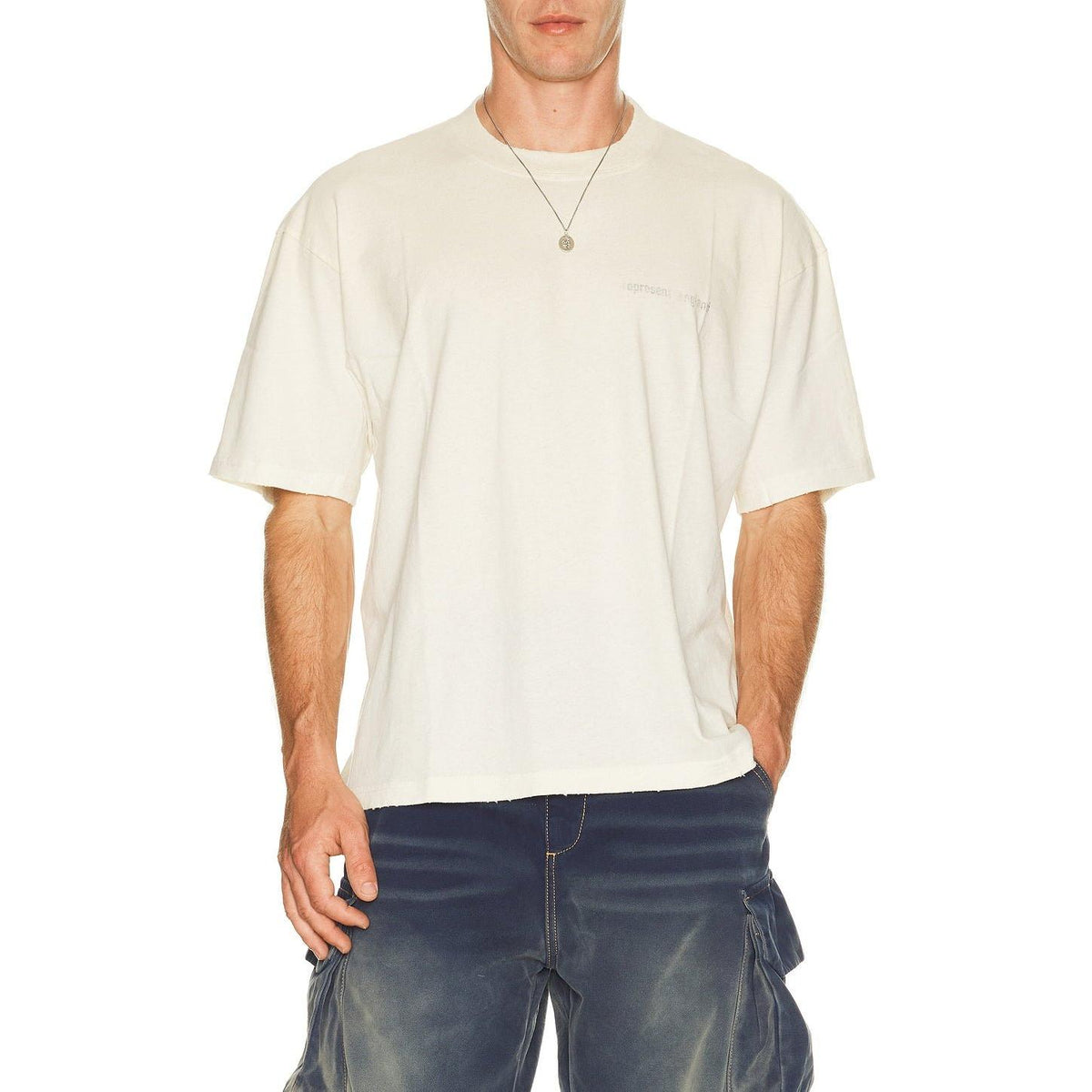 Represent Reverse Resent Tee Flat White - Im Your Wardrobe