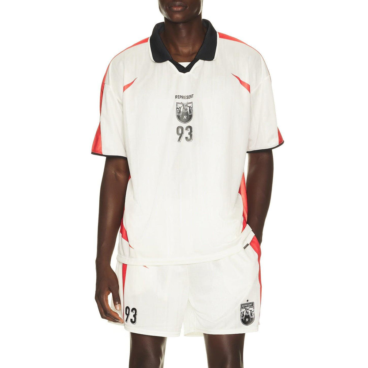 Represent Spike Football Top Flat White - Im Your Wardrobe