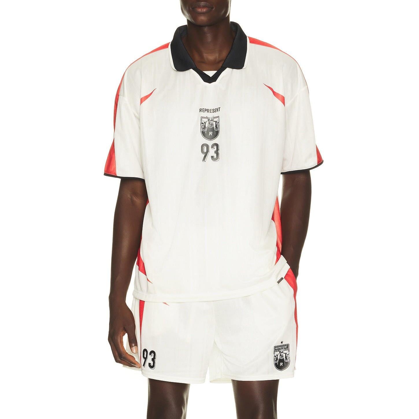 Represent Spike Football Top Flat White - Im Your Wardrobe