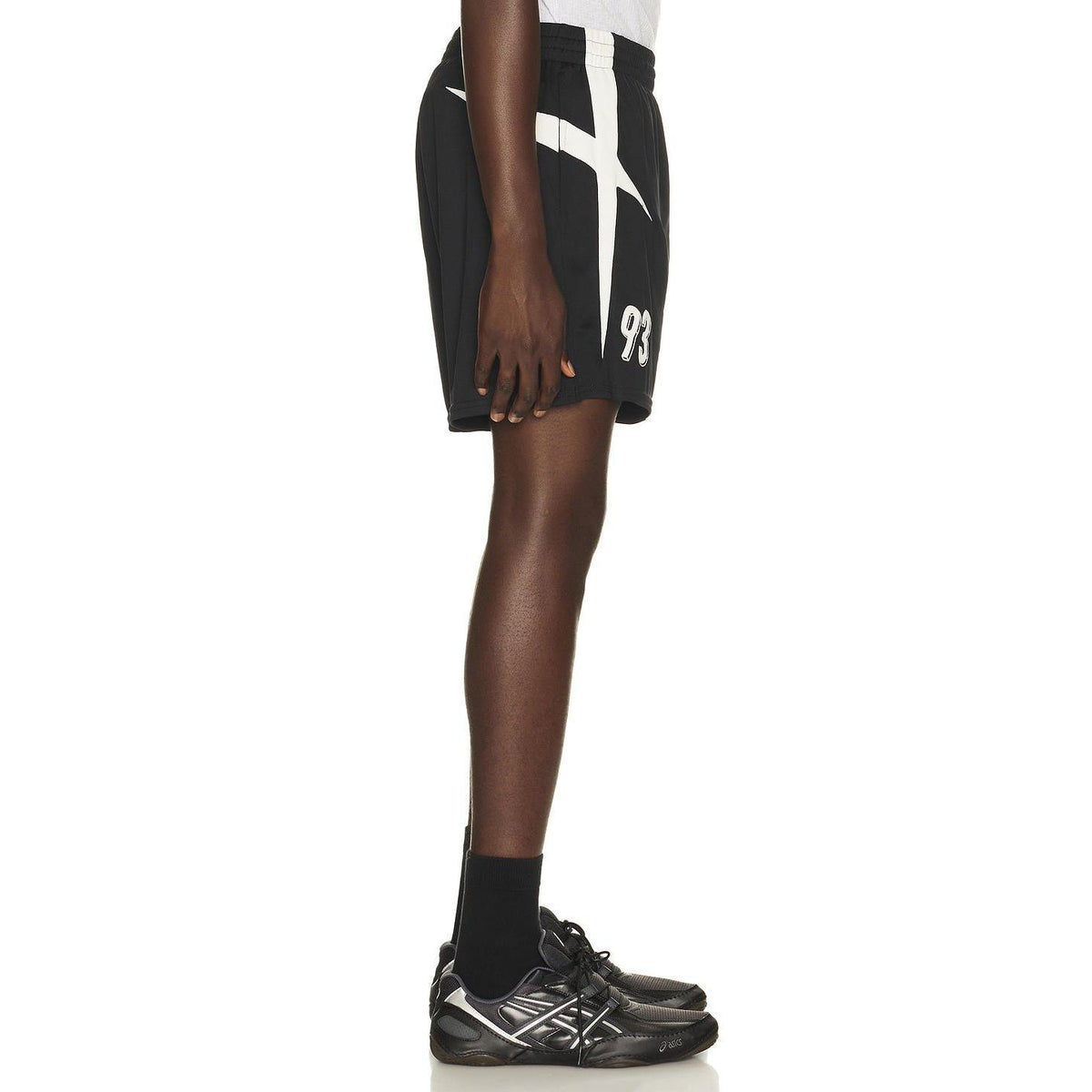 Represent Star Football Panelled Shorts Jet Black - Im Your Wardrobe