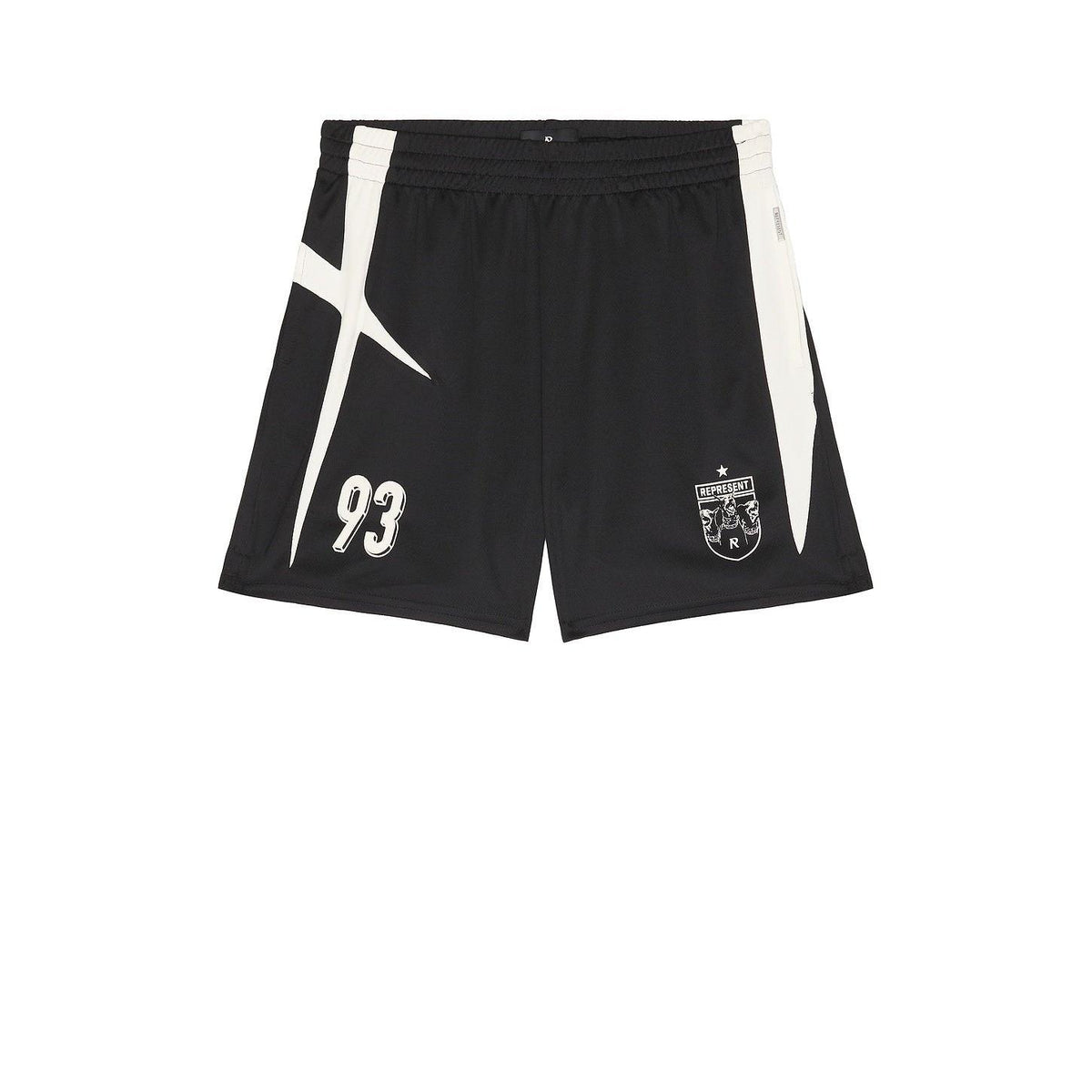 Represent Star Football Panelled Shorts Jet Black - Im Your Wardrobe