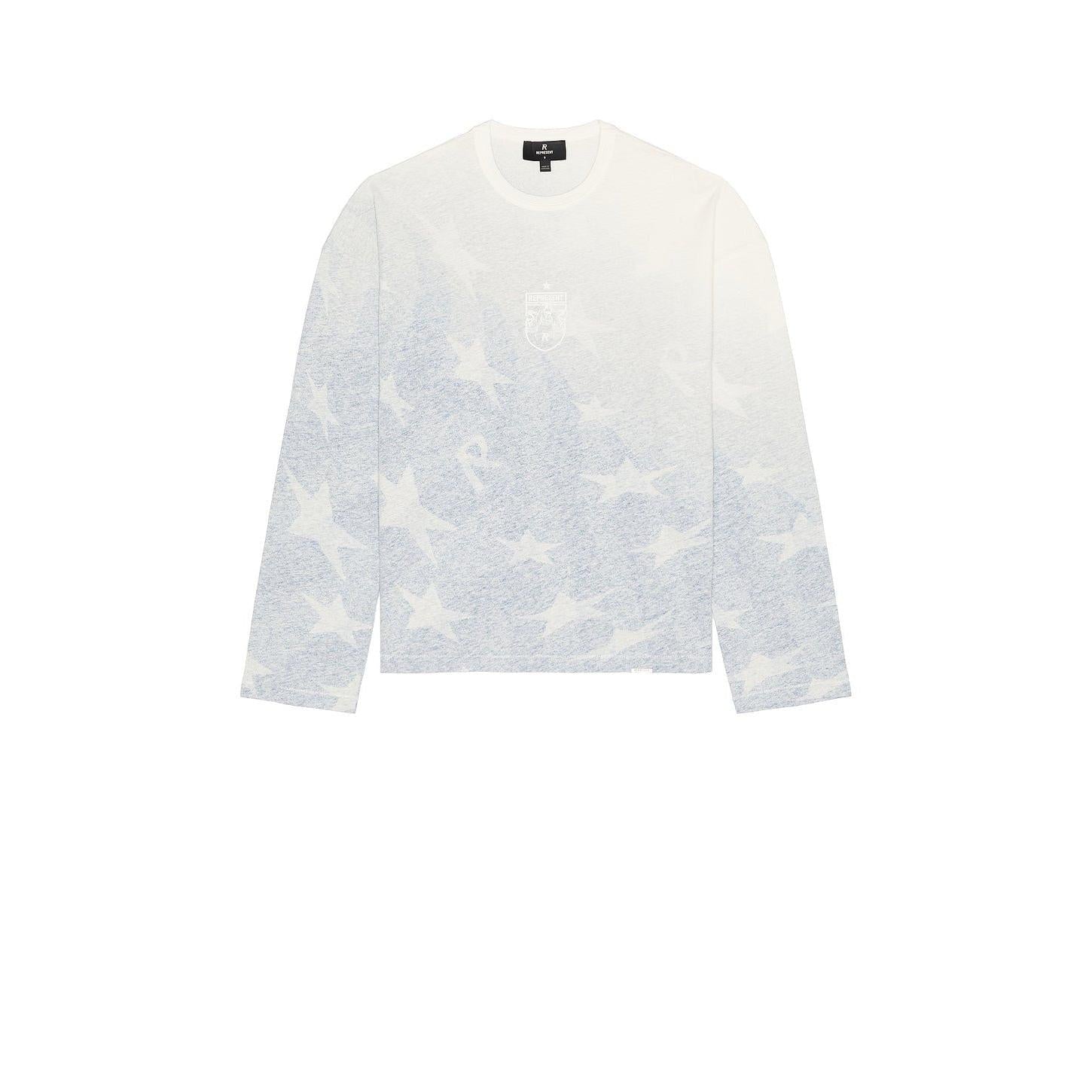 Represent USA Football Long Sleeve Top Washed Blue - Im Your Wardrobe