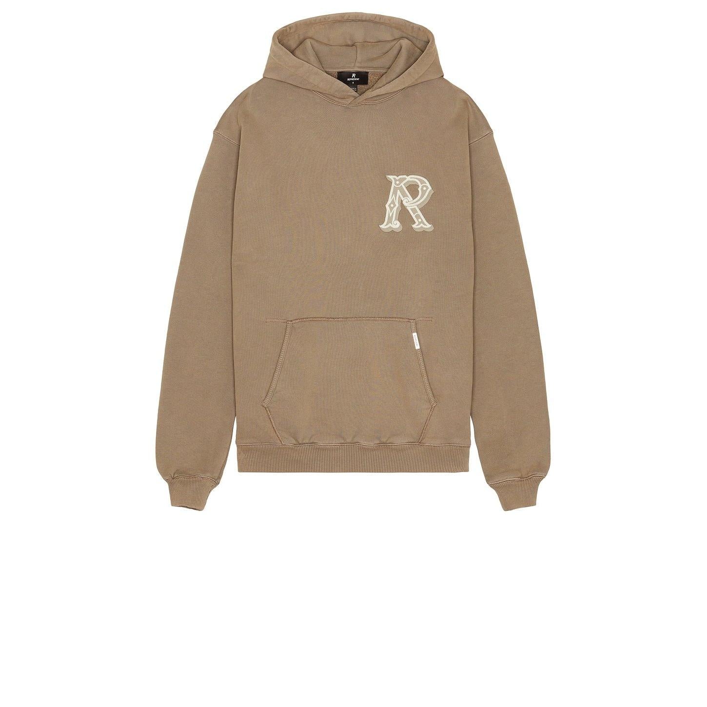 Represent Western Initial Hoodie Dusty Brown - Im Your Wardrobe
