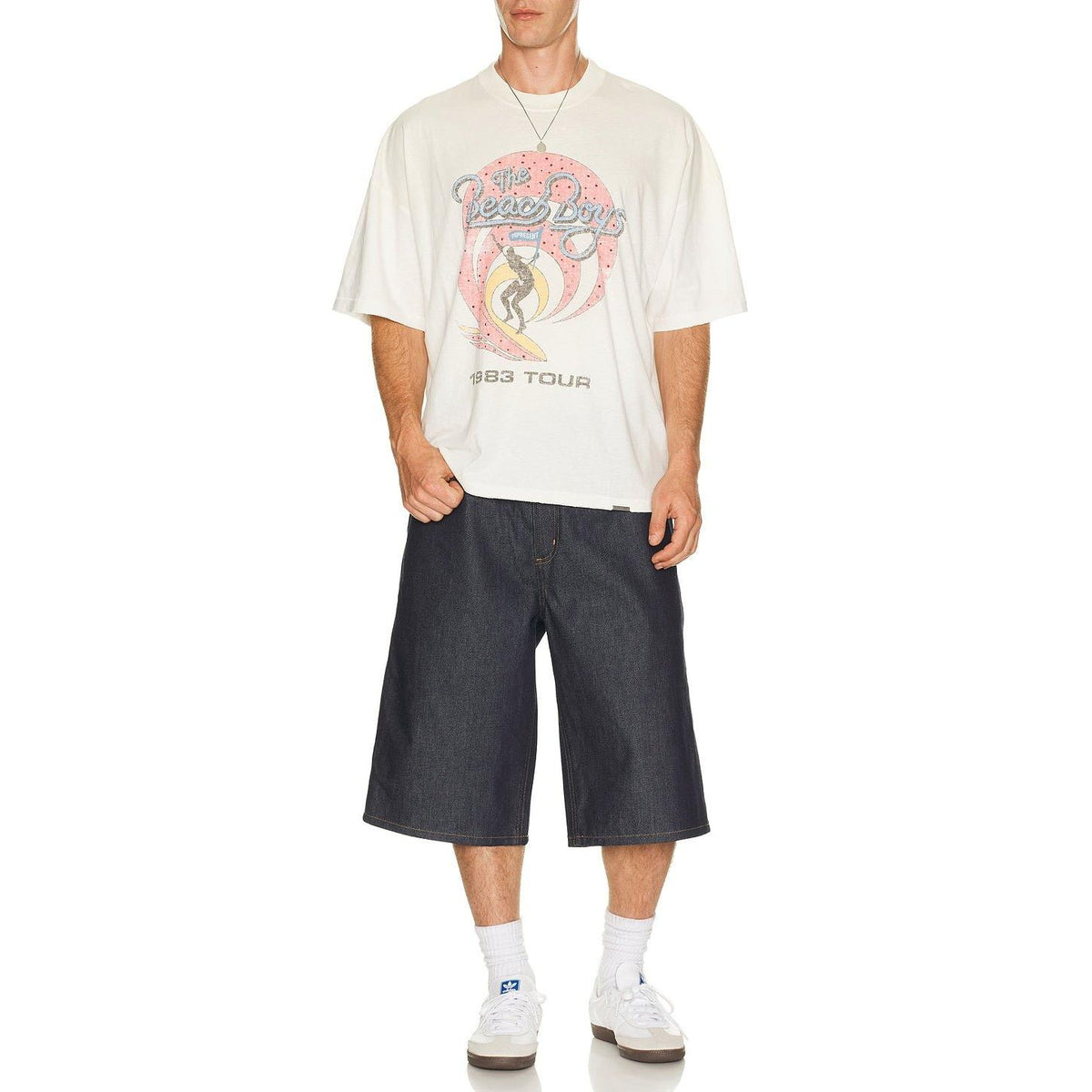 Represent x Beach Boys Tour Tee Shirt Washed Ecru - Im Your Wardrobe