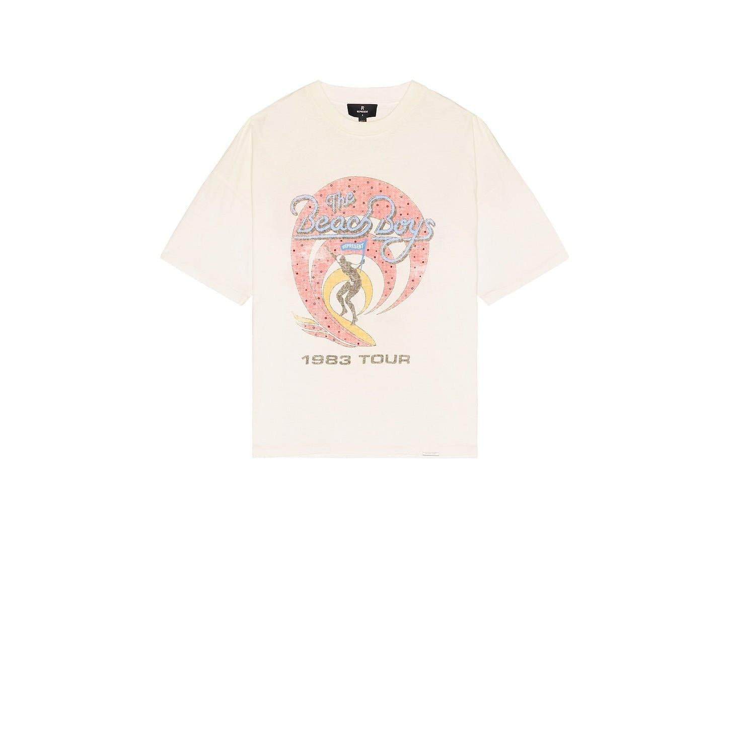 Represent x Beach Boys Tour Tee Shirt Washed Ecru - Im Your Wardrobe
