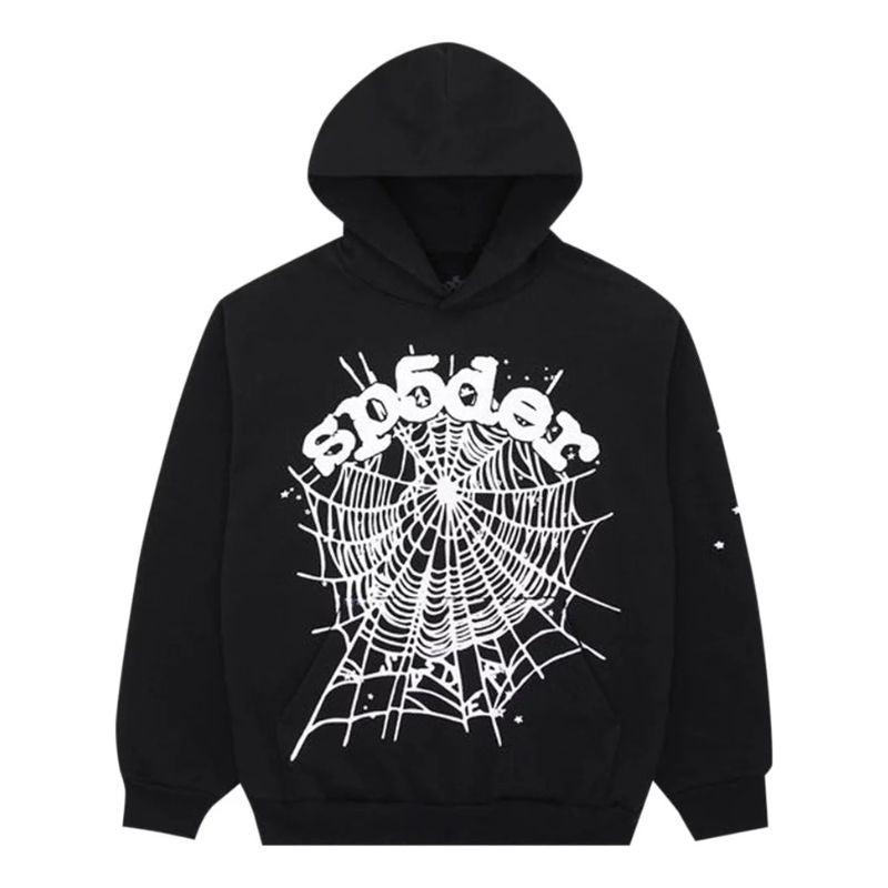 Sp5der OG Web Hoodie &#39;Black&#39; (SS24) - Im Your Wardrobe