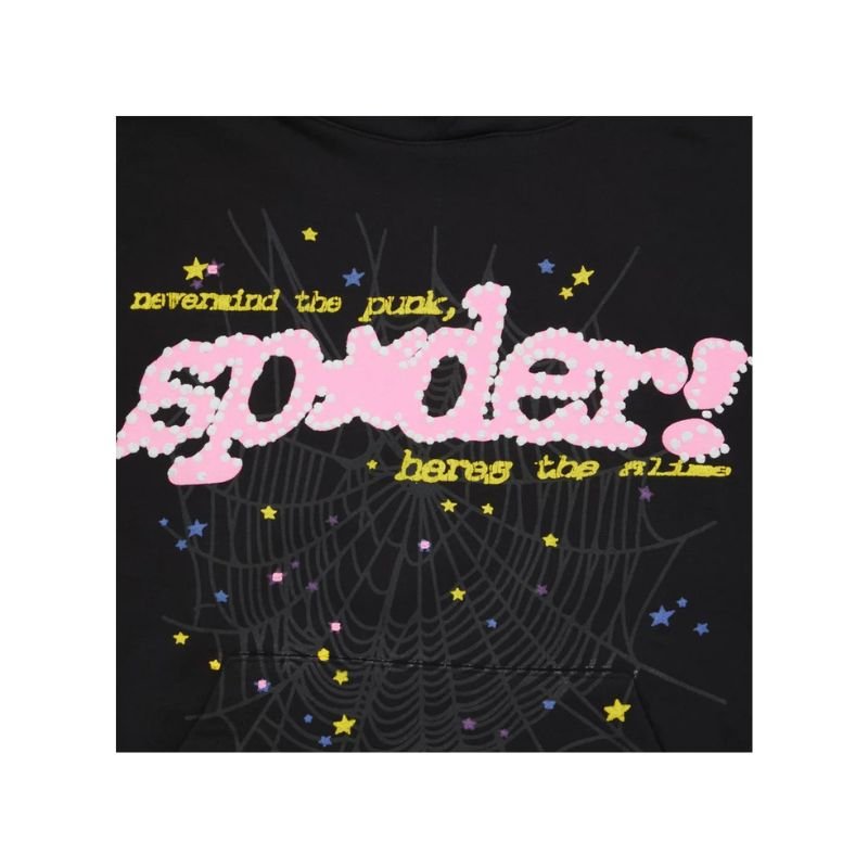 Sp5der P*NK V2 Hoodie &#39;Black&#39; (SS23) - Im Your Wardrobe