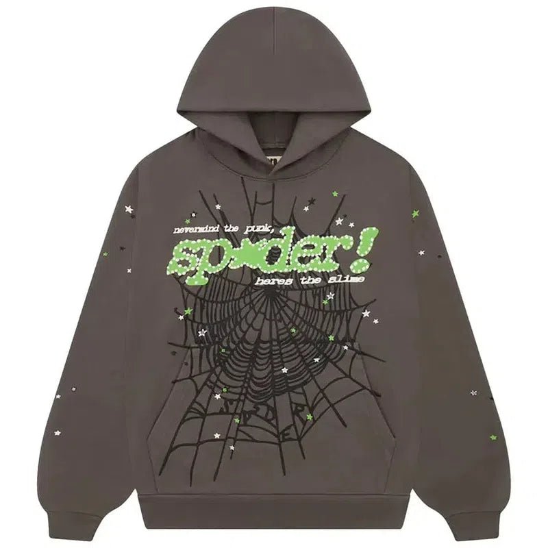 Sp5der Punk V2 Hoodie &#39;Slate Grey&#39; (FW24) - Im Your Wardrobe