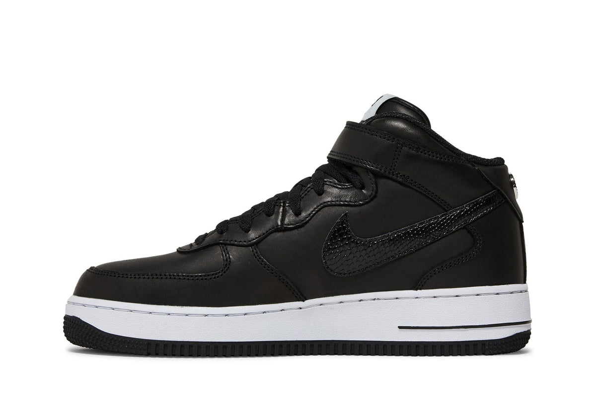 Stussy x Nike Air Force 1 Mid Black Snakeskin - Im Your Wardrobe