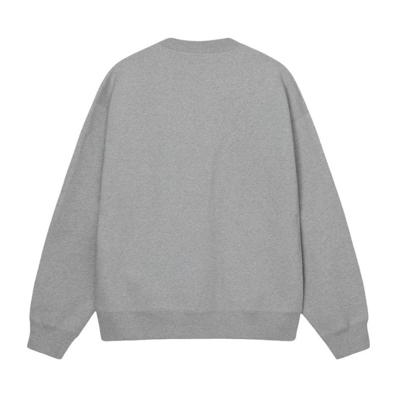 Stussy x Nike Fleece Crewneck (Heather Grey) (SS23) - Im Your Wardrobe