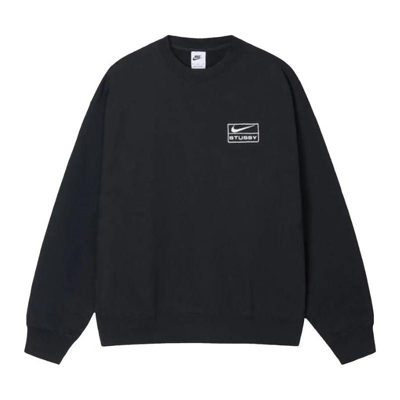 Buy Stussy x Nike Wash Fleece Crewneck Black SS23 in NZ Im Your Wardrobe