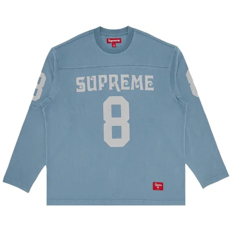 Supreme Affiliated L/S Football Top 'Dusty Blue' (SS25) - Im Your Wardrobe