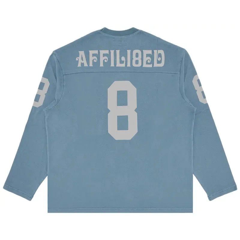 Supreme Affiliated L/S Football Top 'Dusty Blue' (SS25) - Im Your Wardrobe