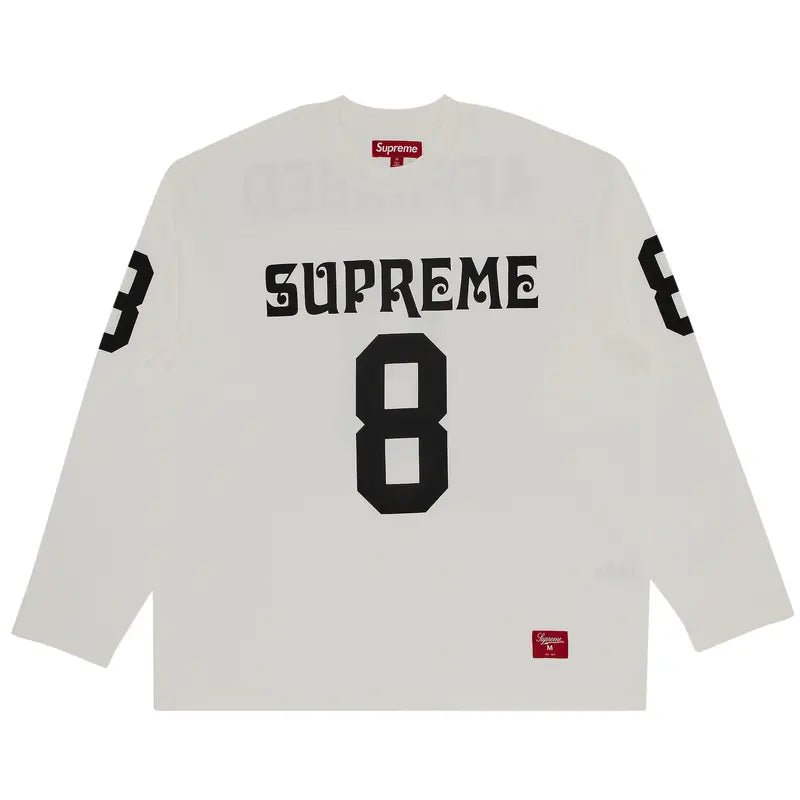 Supreme Affiliated L/S Football Top 'White' (SS25) - Im Your Wardrobe