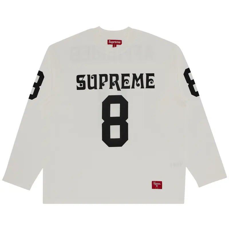 Supreme Affiliated L/S Football Top 'White' (SS25) - Im Your Wardrobe
