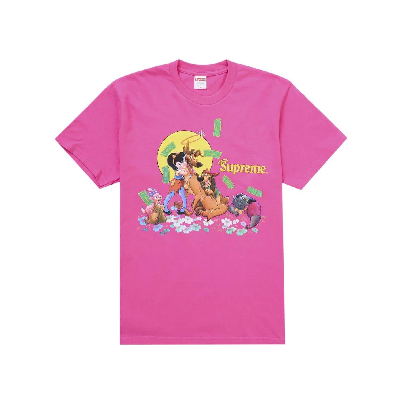 Supreme All Dogs Go To Heaven Tee Fuchsia - Im Your Wardrobe