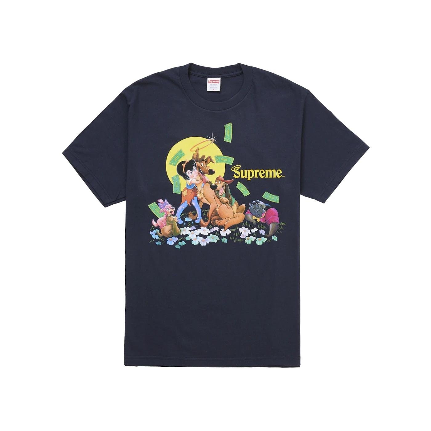 Supreme All Dogs Go To Heaven Tee Navy - Im Your Wardrobe