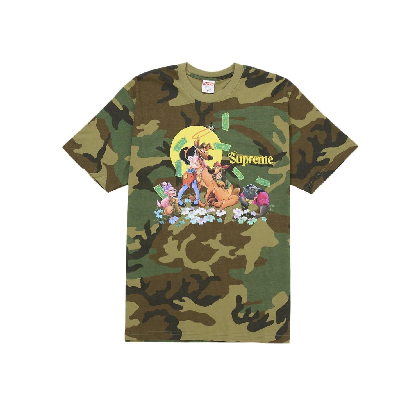 Supreme All Dogs Go To Heaven Tee Woodland Camo - Im Your Wardrobe