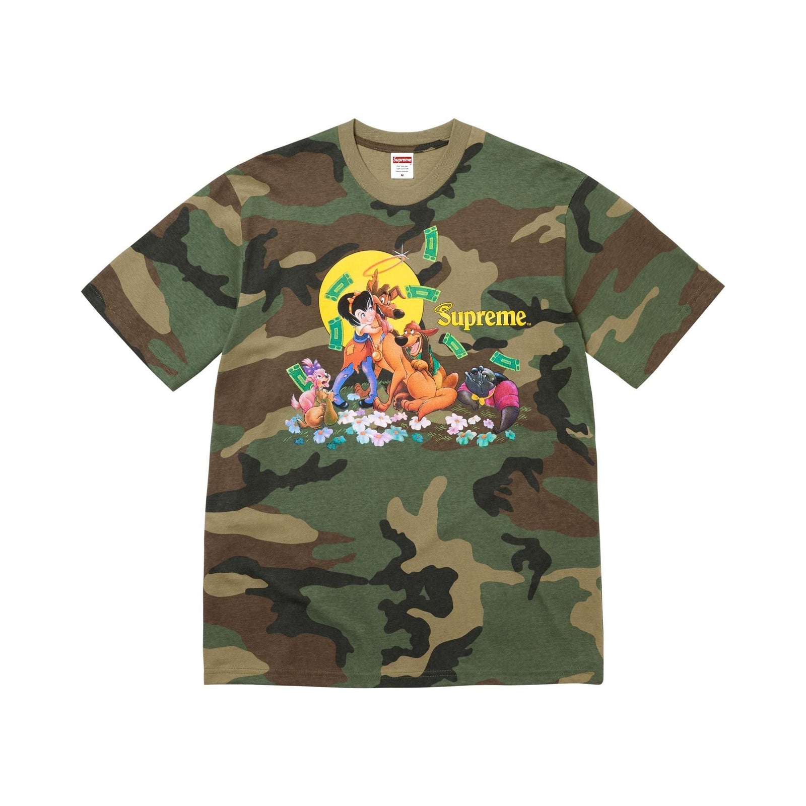 Supreme All Dogs Go To Heaven Tee Woodland Camo - Im Your Wardrobe