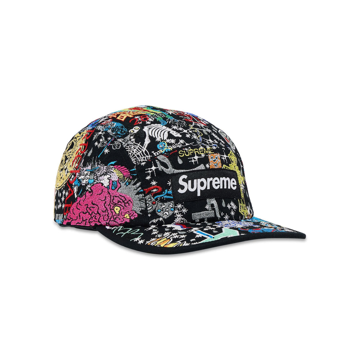 Supreme AOI Embroidered Camp Cap Black - Im Your Wardrobe