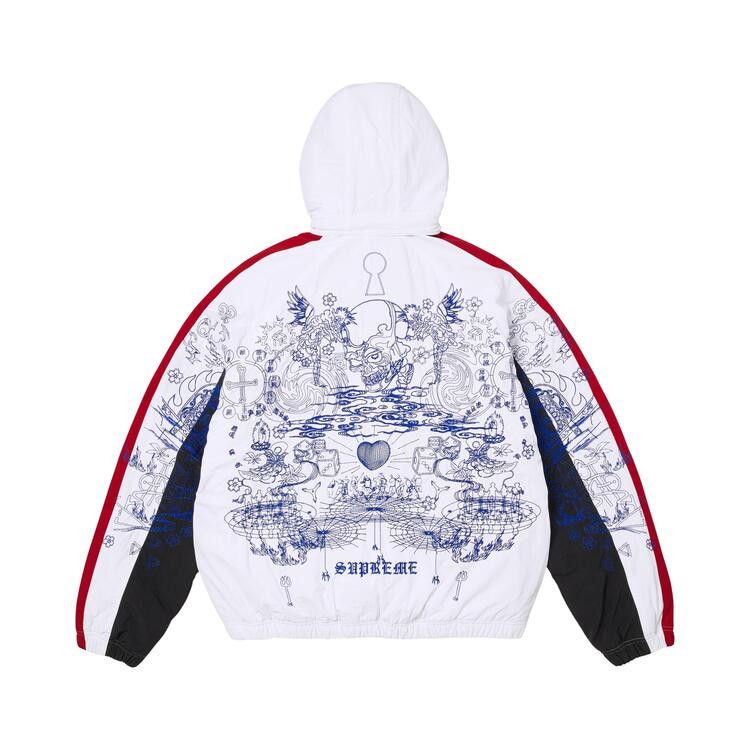 Supreme Aoi Fleece Lined Track Jacket White - Im Your Wardrobe
