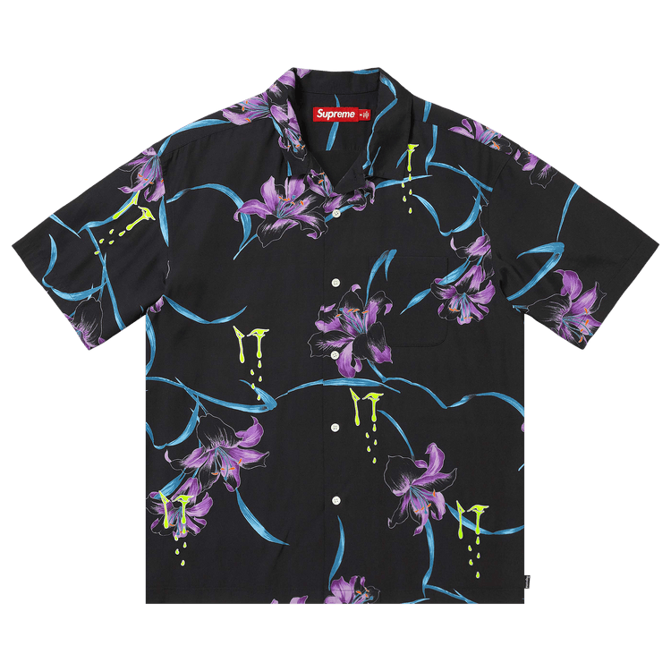 Supreme AOI Lilies S/S Shirt Black - Im Your Wardrobe