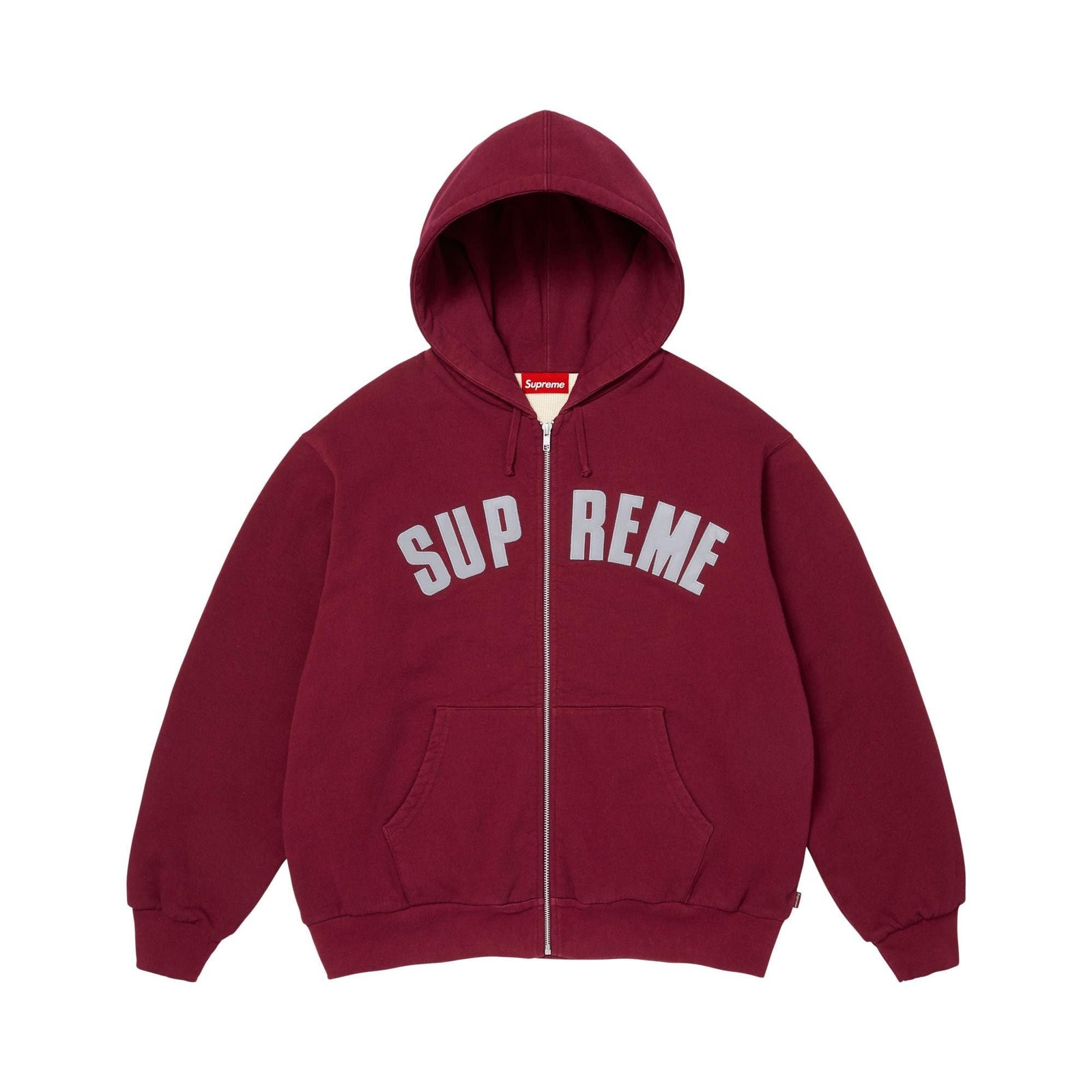 Supreme Arc Thermal Lined Zip Up Hooded Sweatshirt Cardinal - Im Your Wardrobe