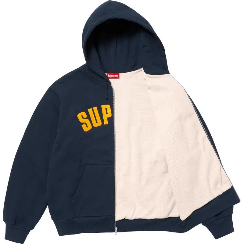 Supreme Arc Thermal Zip Up Hooded Sweatshirt (FW24) Navy - Im Your Wardrobe