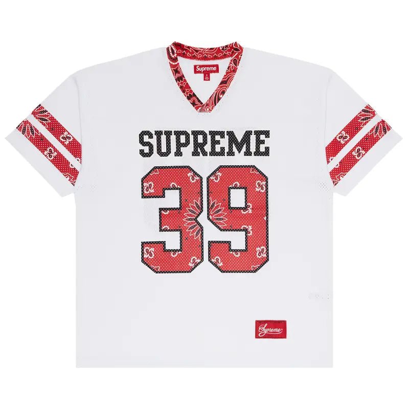 Supreme Bandana Football Jersey White - Im Your Wardrobe