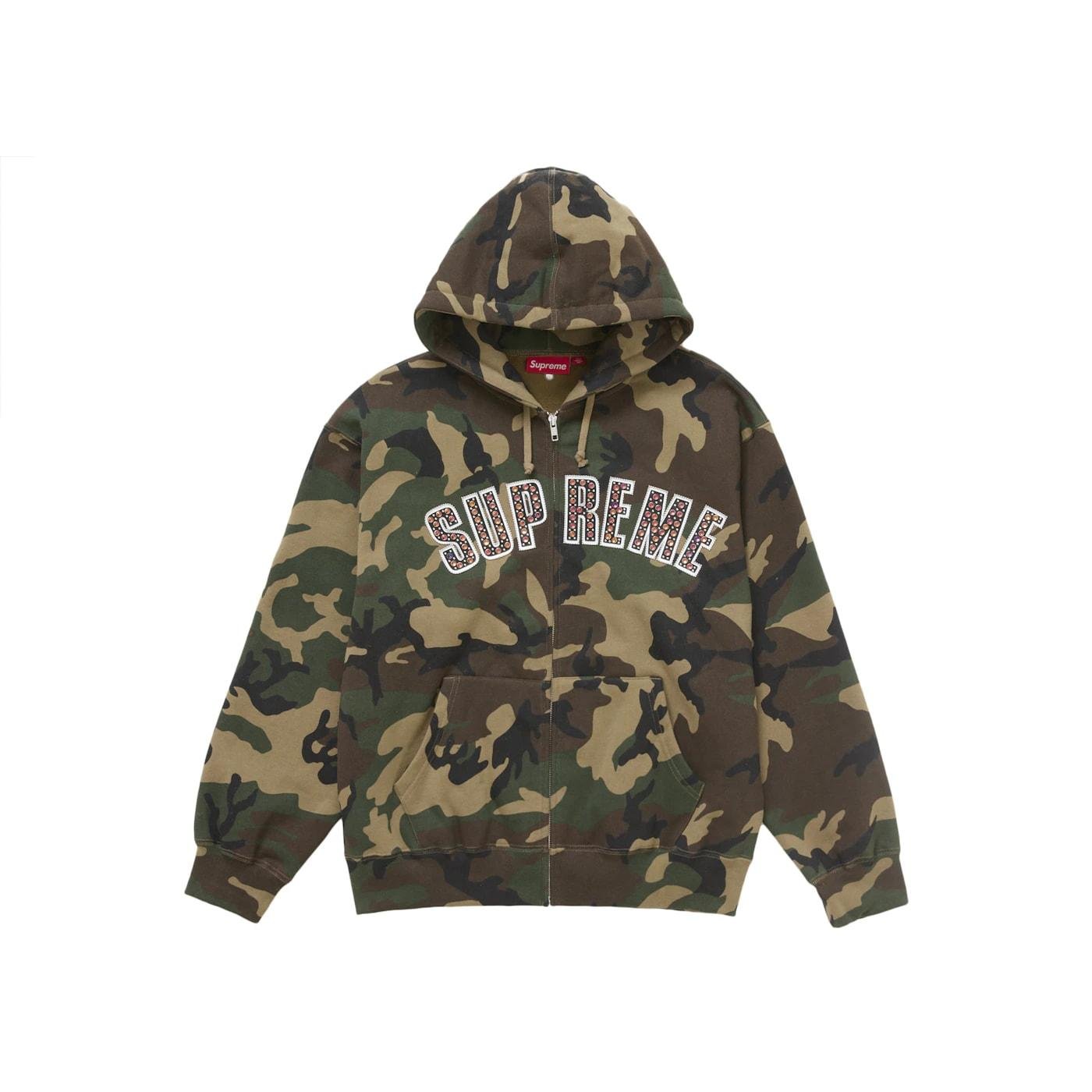 Supreme b.b. Simon Zip Up Hooded Sweatshirt Woodland Camo - Im Your Wardrobe