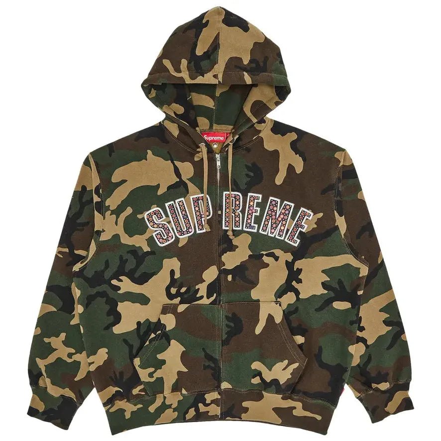 Supreme b.b. Simon Zip Up Hooded Sweatshirt 'Woodland Camo' (SS25)