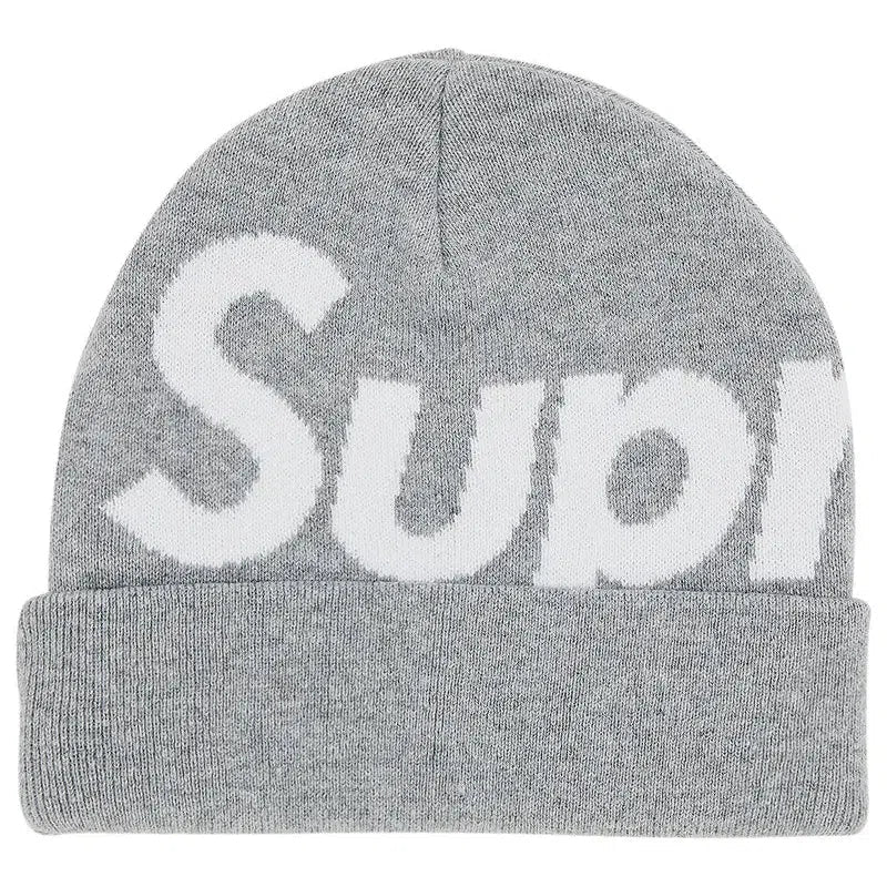 Supreme Big Logo Beanie (FW24) &#39;Ash Grey&#39; - Im Your Wardrobe