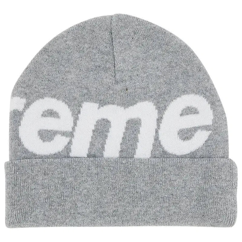 Supreme Big Logo Beanie (FW24) &#39;Ash Grey&#39; - Im Your Wardrobe