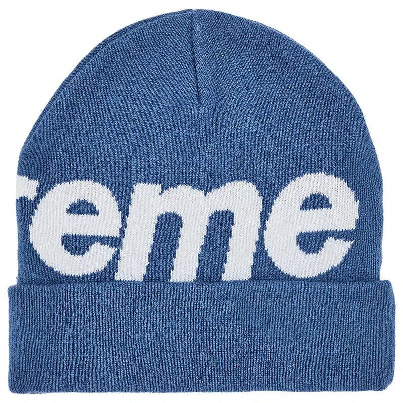 Supreme Big Logo Beanie (FW24) &#39;Blue&#39; - Im Your Wardrobe