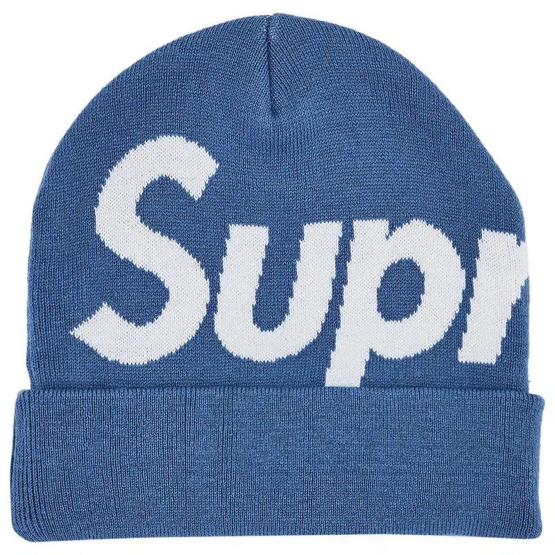 Supreme Big Logo Beanie (FW24) &#39;Blue&#39; - Im Your Wardrobe