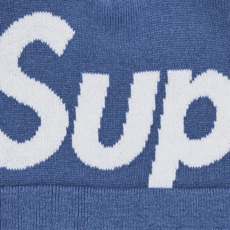 Supreme Big Logo Beanie (FW24) &#39;Blue&#39; - Im Your Wardrobe