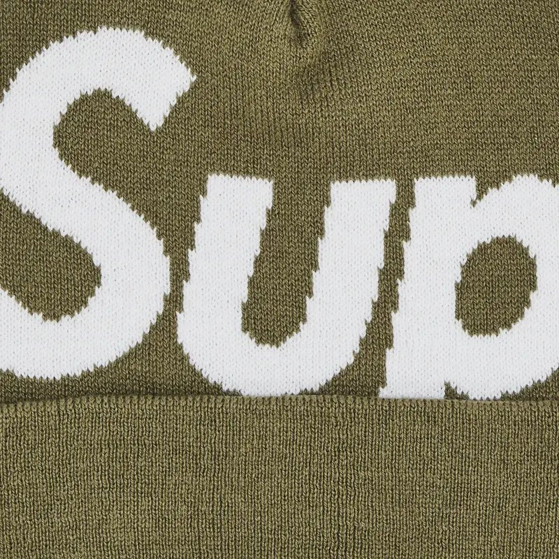 Supreme Big Logo Beanie (FW24) &#39;Olive&#39; - Im Your Wardrobe