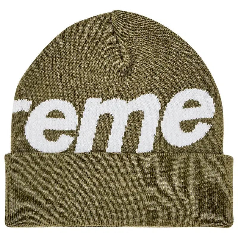 Supreme Big Logo Beanie (FW24) &#39;Olive&#39; - Im Your Wardrobe