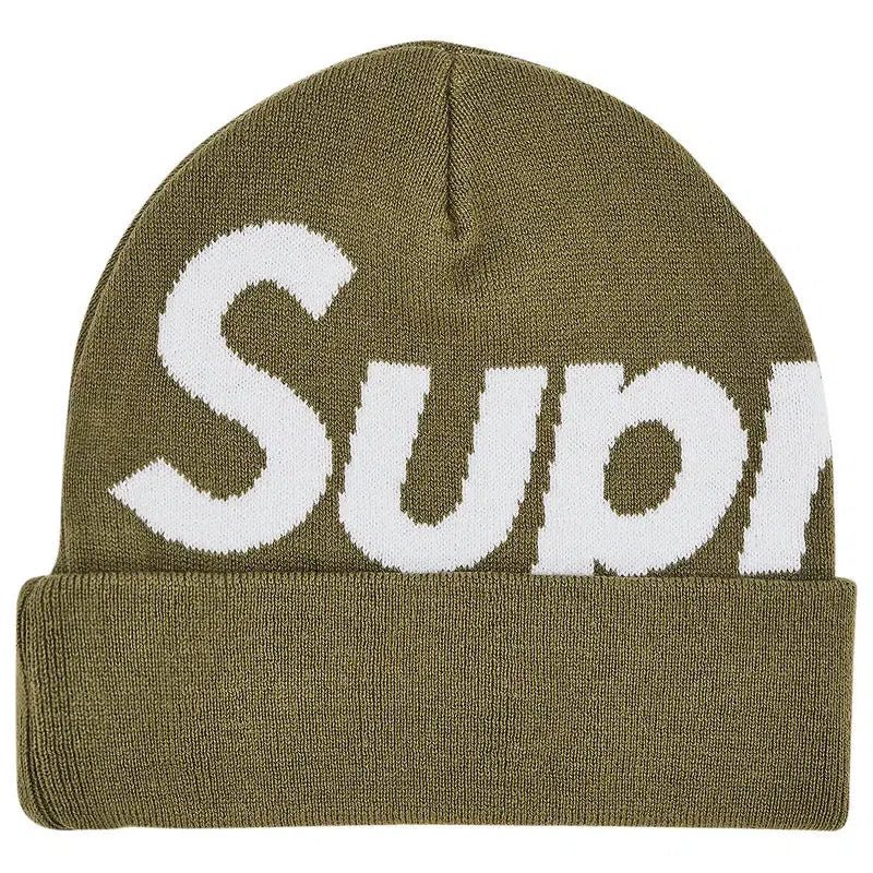 Supreme Big Logo Beanie (FW24) &#39;Olive&#39; - Im Your Wardrobe