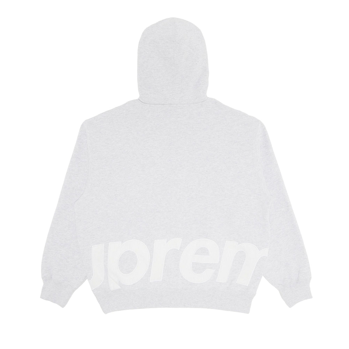 Supreme Big Logo Zip Up Hooded Sweatshirt Ash Grey - Im Your Wardrobe