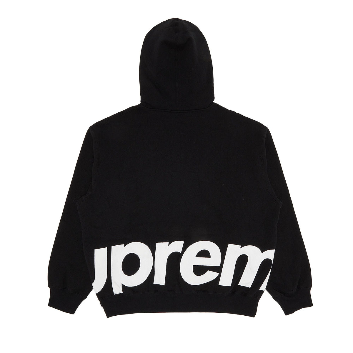 Supreme Big Logo Zip Up Hooded Sweatshirt Black - Im Your Wardrobe