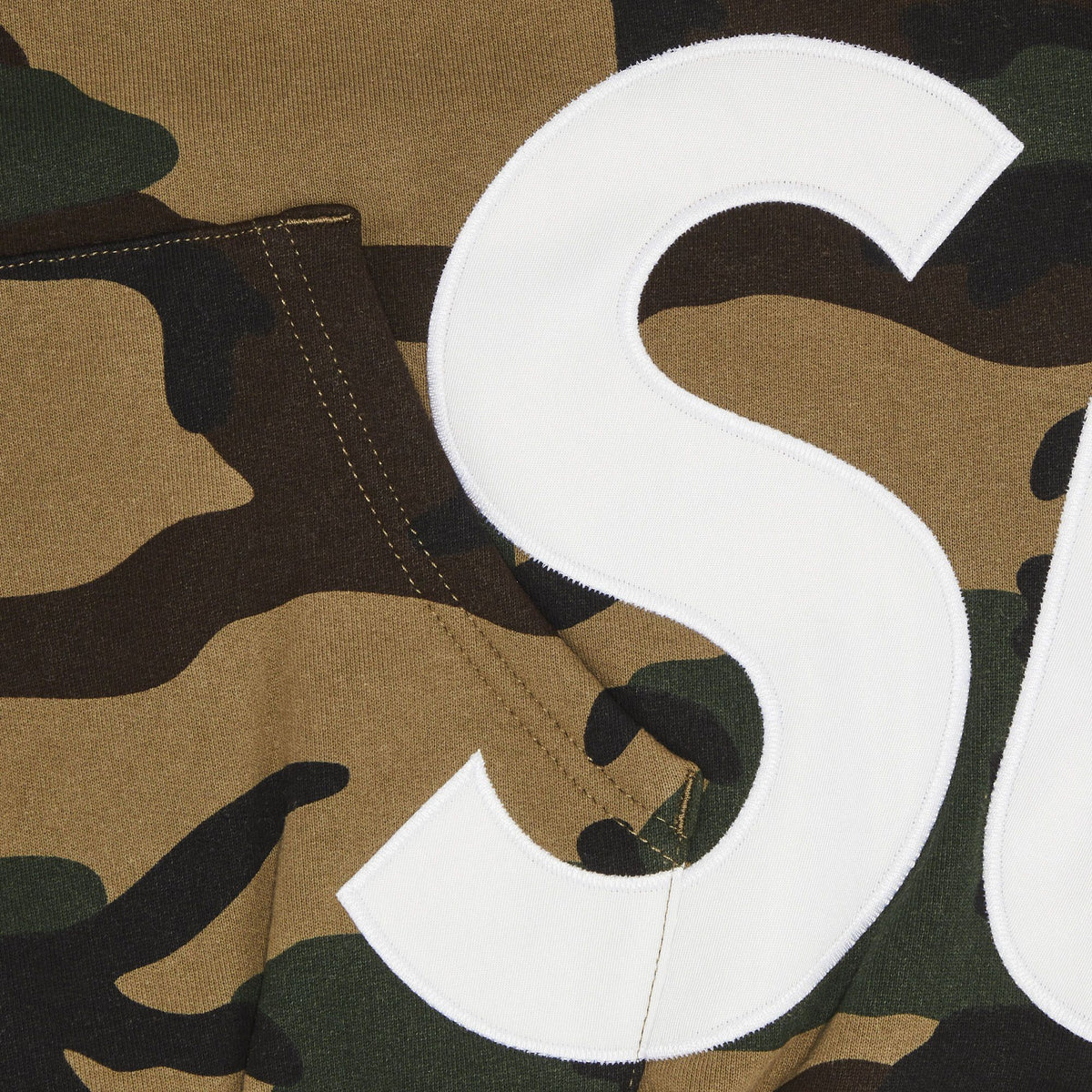 Supreme Big Logo Zip Up Hooded Sweatshirt Woodland Camo - Im Your Wardrobe