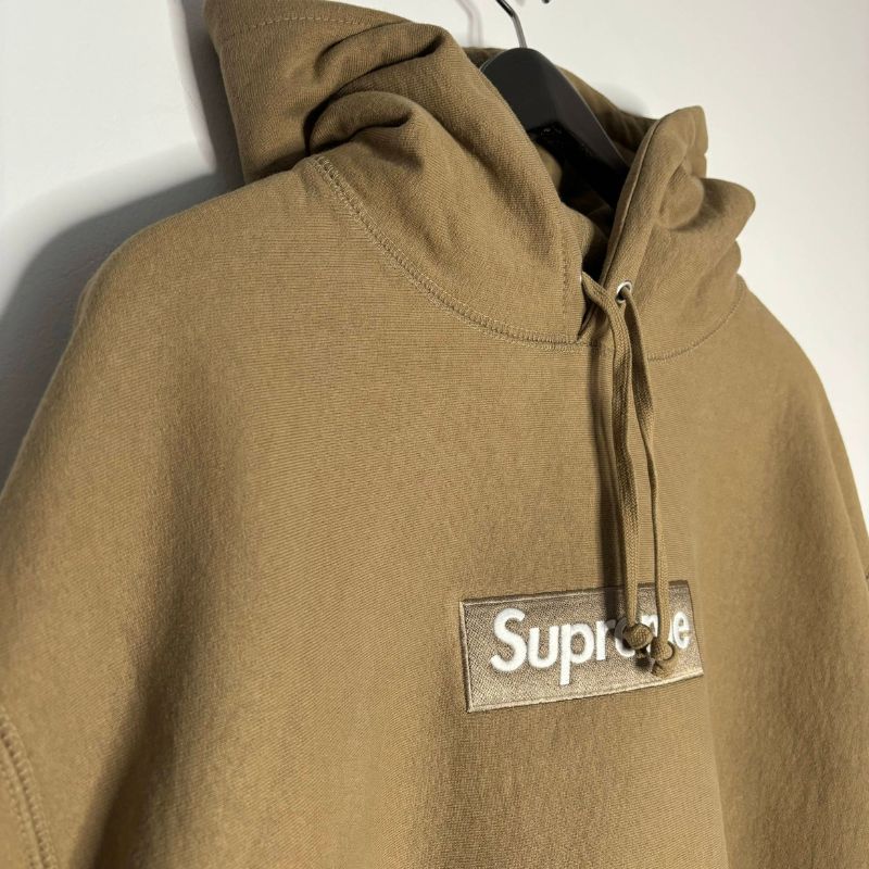 Supreme Box Logo Hooded Sweatshirt (FW23) Dark Sand - Im Your Wardrobe