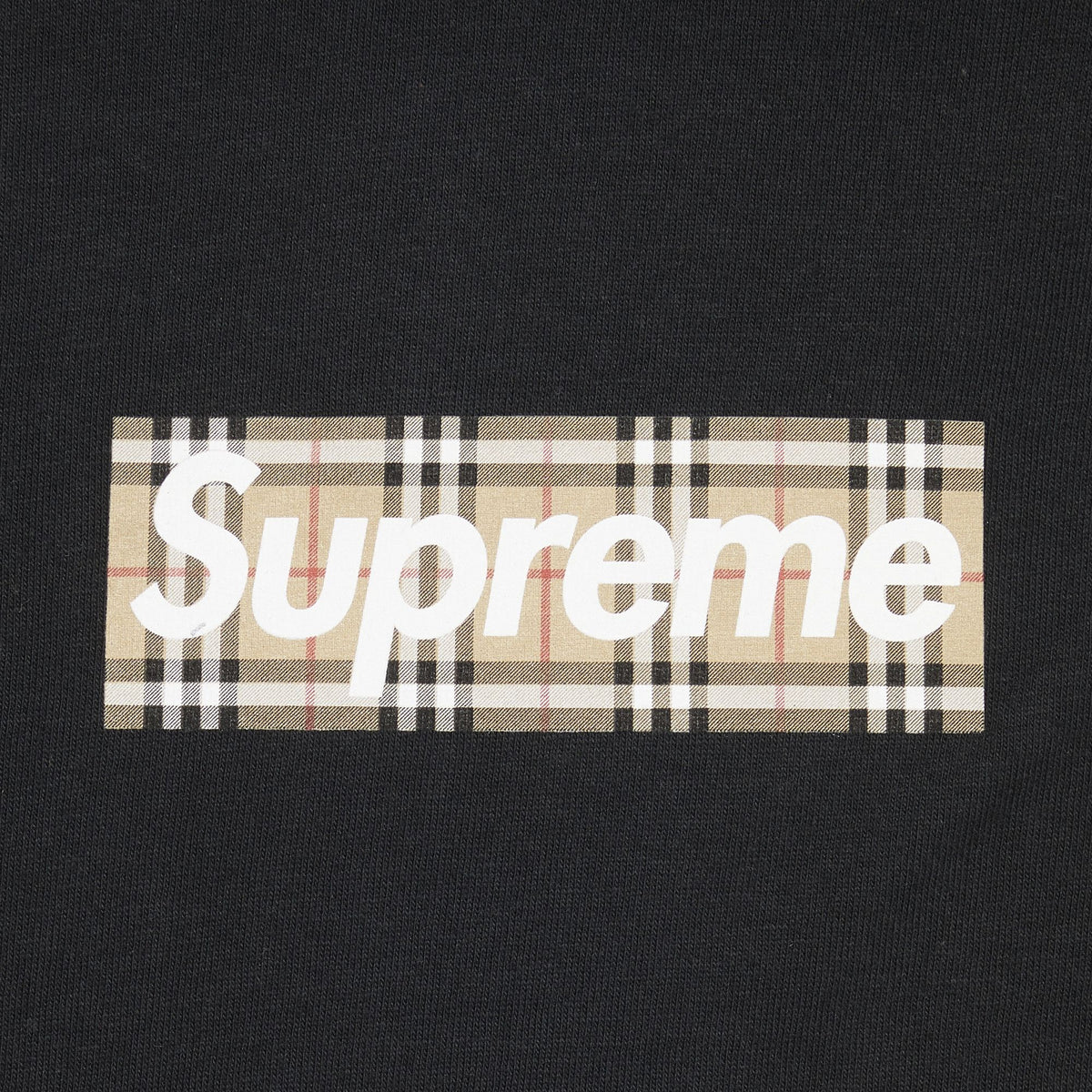 Supreme Burberry Box Logo Tee Black - Im Your Wardrobe