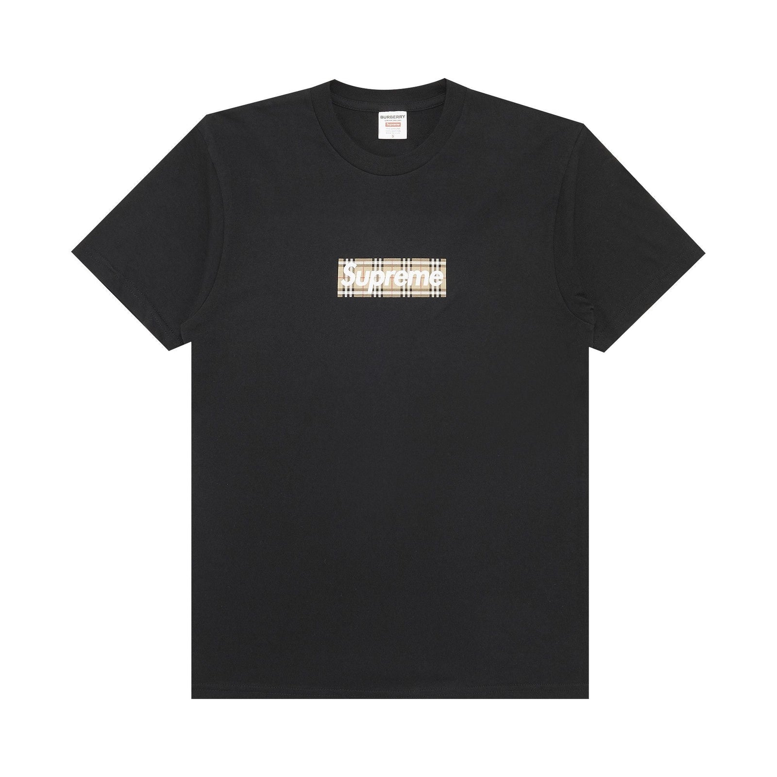 Supreme Burberry Box Logo Tee Black - Im Your Wardrobe