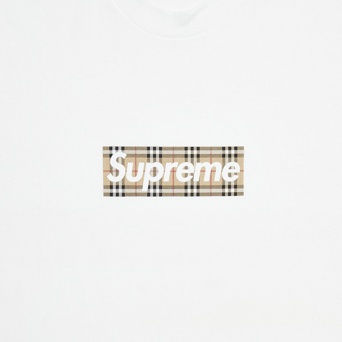 Supreme Burberry Box Logo Tee White - Im Your Wardrobe