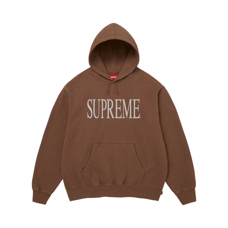 Supreme Capital Hooded Sweatshirt Brown - Im Your Wardrobe