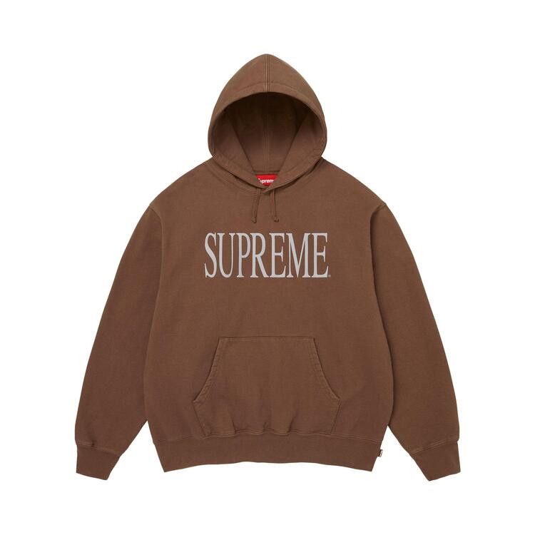 Supreme Capital Hooded Sweatshirt Brown - Im Your Wardrobe
